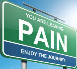 sign saying you are leaving pain enjoy the journey