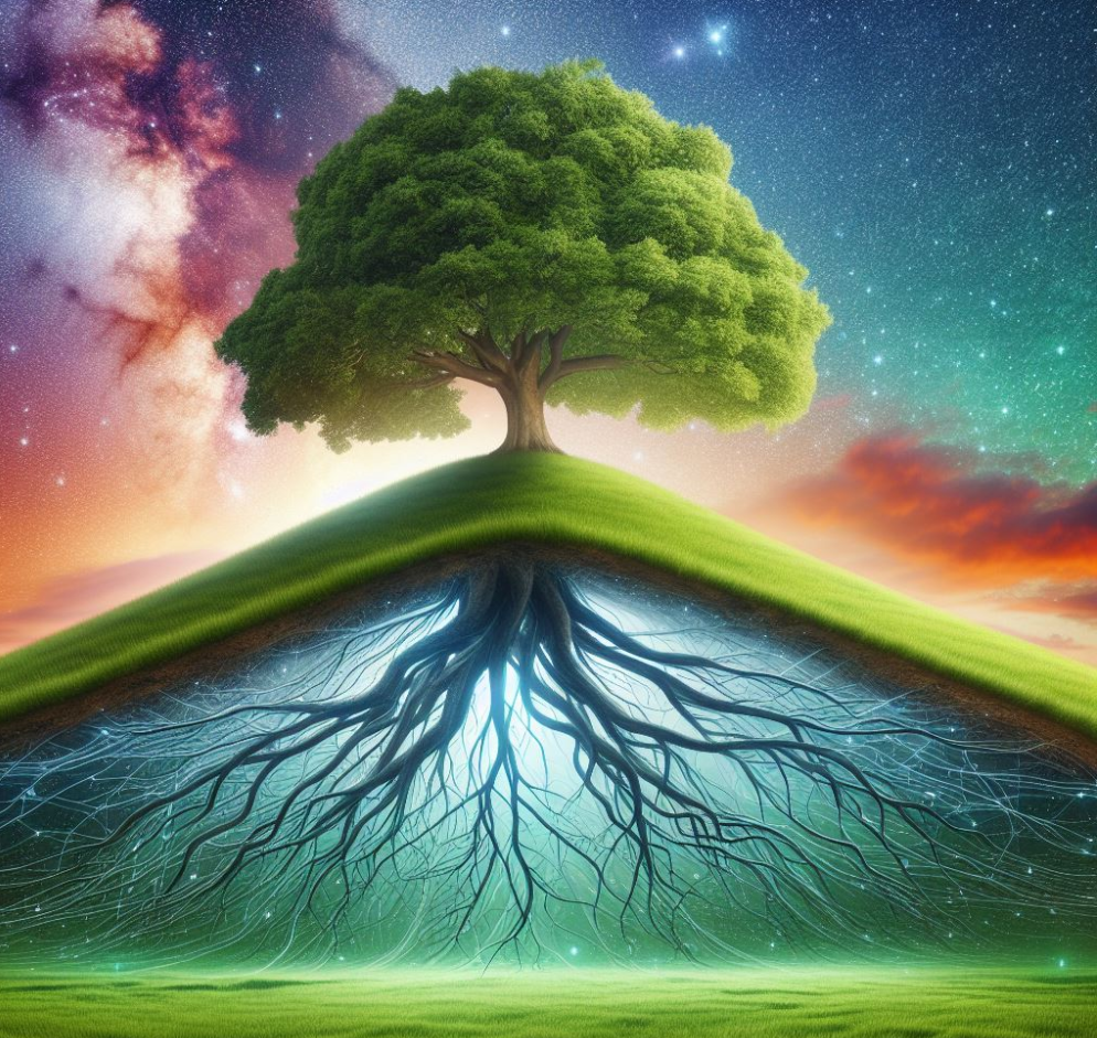 tree with massive root system 